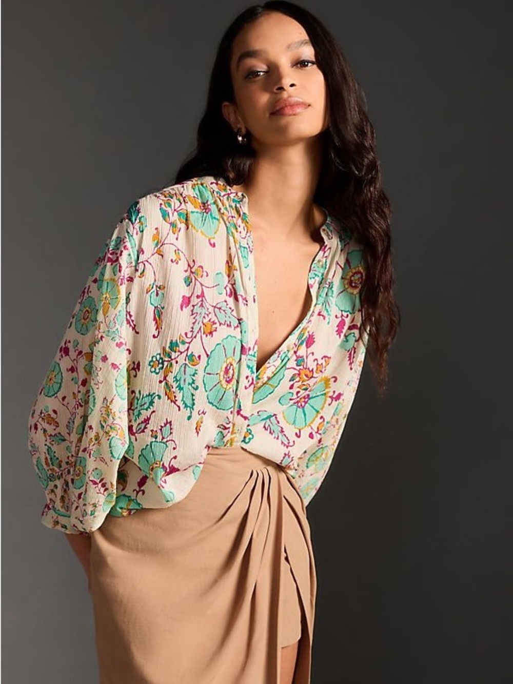 Anthropologie Pilcro cotton Sidney dolman batwing top shirt blouse small